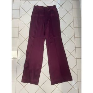 Alice + Olivia Plum Satin Pant